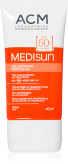 ژل ضد آفتاب بیرنگ صورت ای سی ام SPF50 مدل Medisun محافظ UVA، UVB PA مناسب برای پوست چرب حجم 40 میلیلیتر